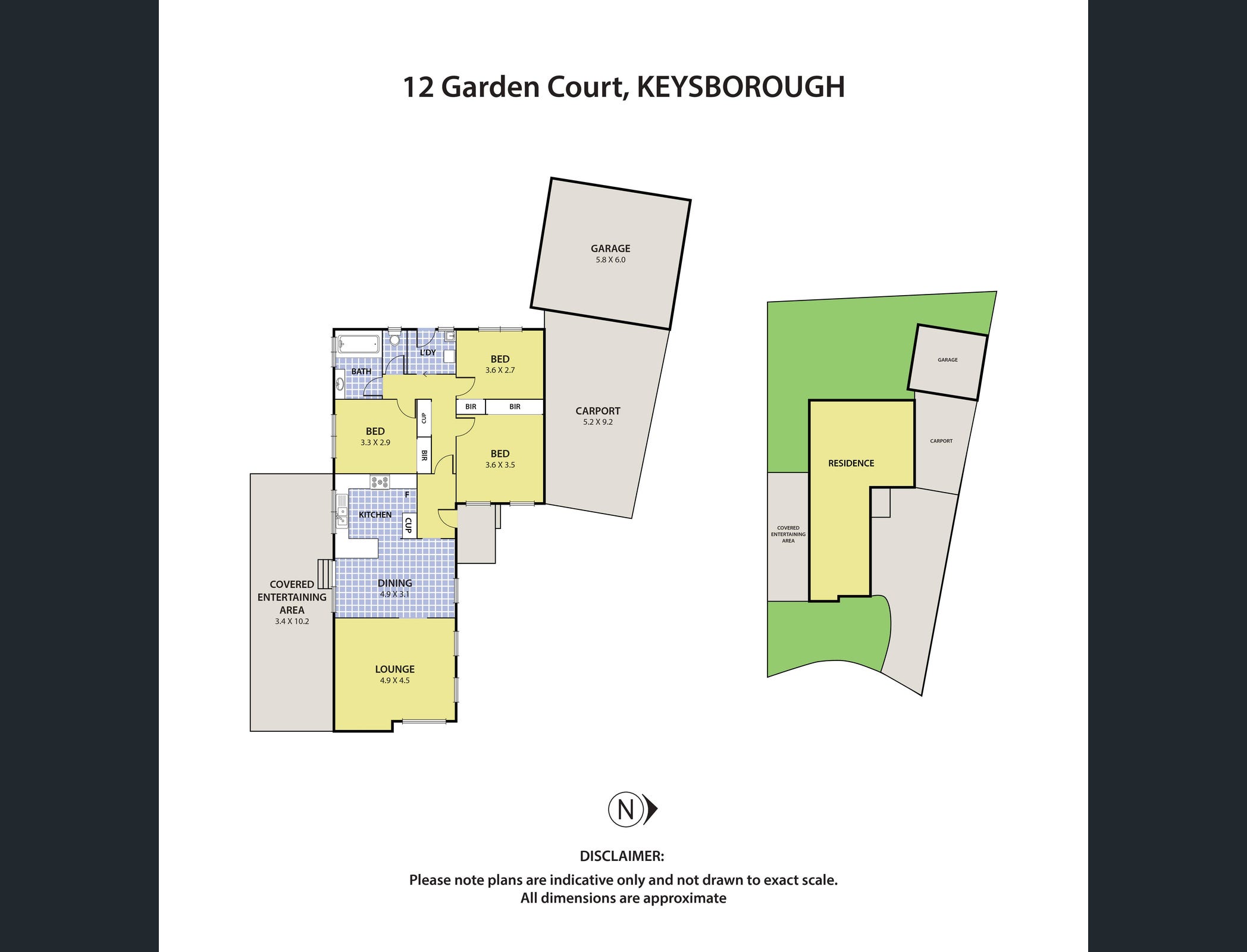 Official floor plan for 12 Garden Court
